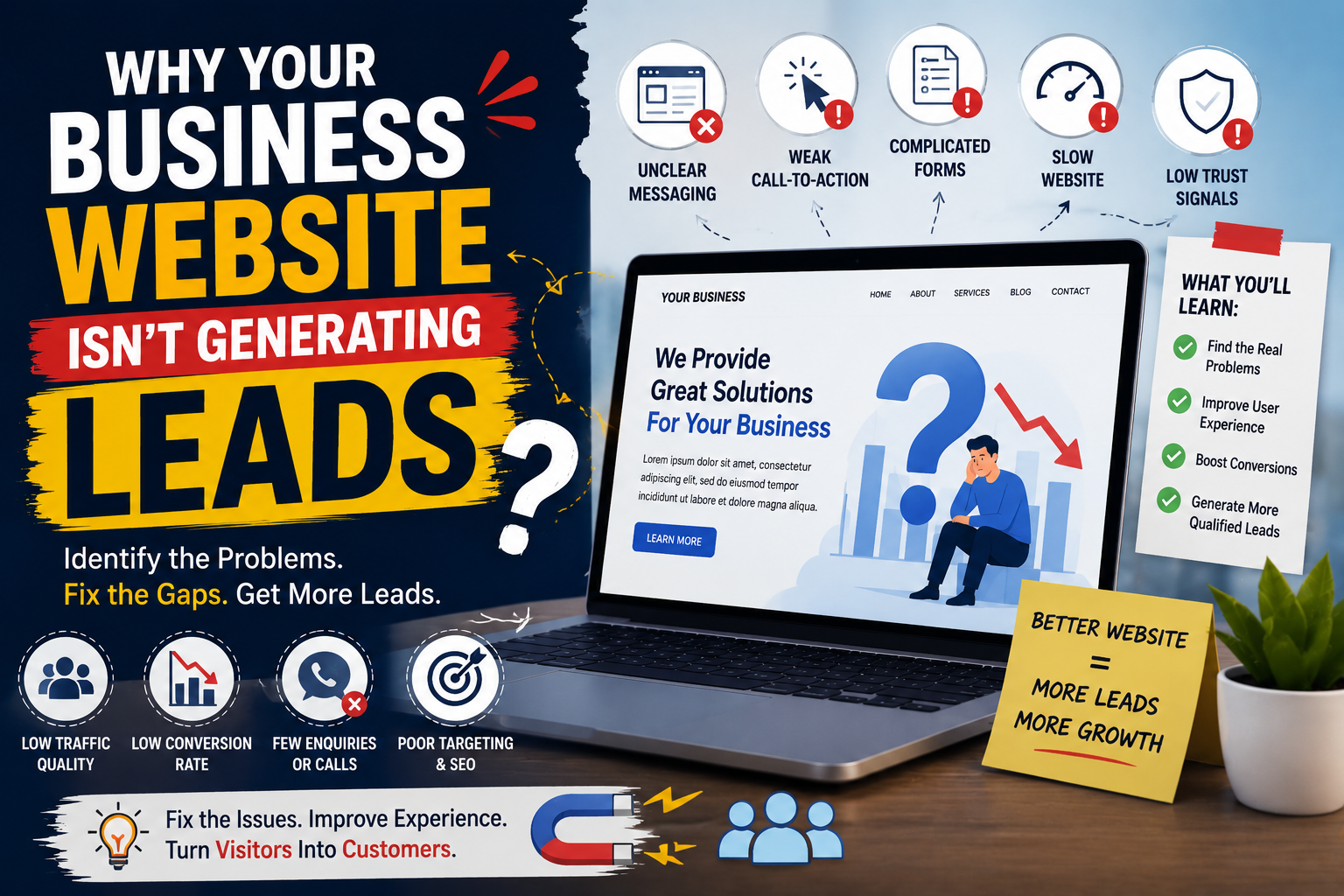 Why Your Business Website Isn't Generating Leads